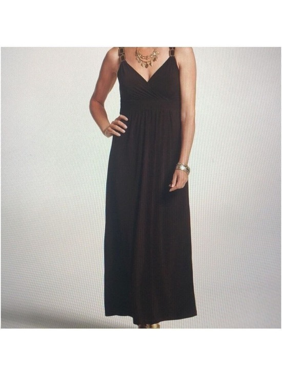 Chico's Dresses & Skirts - Chico’s Solid Nala Chocolate Maxi Dress Size 2 (L/12)